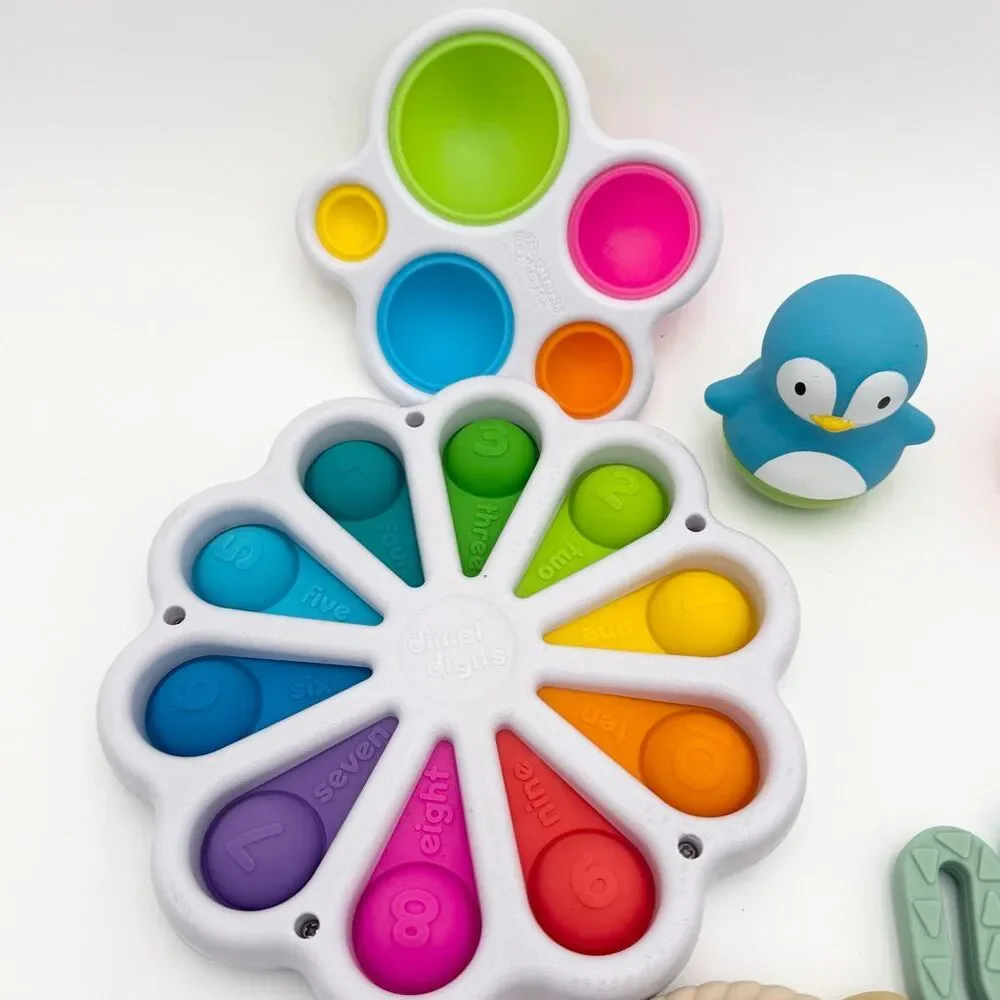 Fat Brain Toys Itzy Ritzy Sweetooth Vulli Lot of Infant Developmental Toys - All